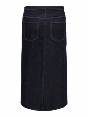 CARVERA MAXI SLIT SKIRT DNM PI 177938 Dark Blu