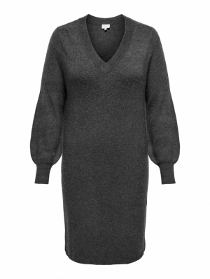 CARKATIA LS V-NECK DRESS KNT N 179074 Dark Gre